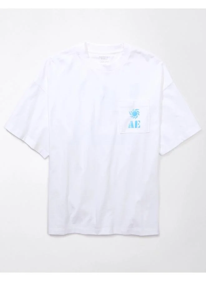 American Eagle AE Oversized Logo Graphic T-Shirt