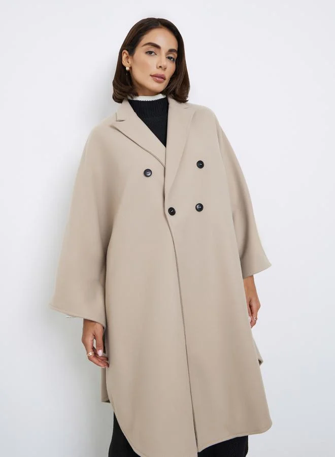ستايلي معطف كاب مزدوج الأزرار