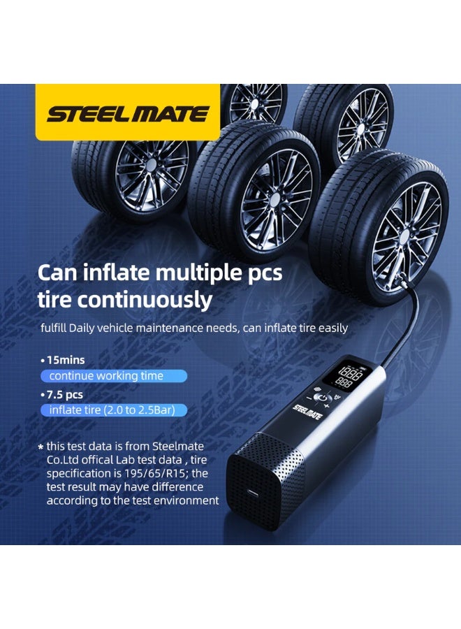 Steelmate Wireless Tire Inflator T15-B  with 4000mAh battery - Image 4