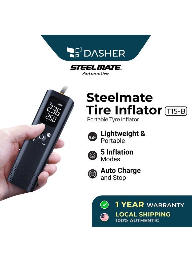 Steelmate Wireless Tire Inflator T15-B  with 4000mAh battery - Image 1