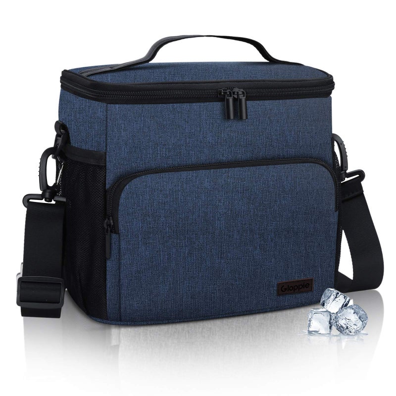 Gloppie Lunch Box for Men Women Insulated Lunch Bag Reusable Lunch Cooler Bag, Blue - Image 1