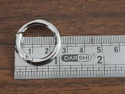 Tia Premium Spring Ring, Metal Spring Gate Open O Ring, Openable Round Carabiner for Leather Bag Handbag Belt Strap, Keychain (Silver Spring Ring-20mm-6Pcs) - Image 4