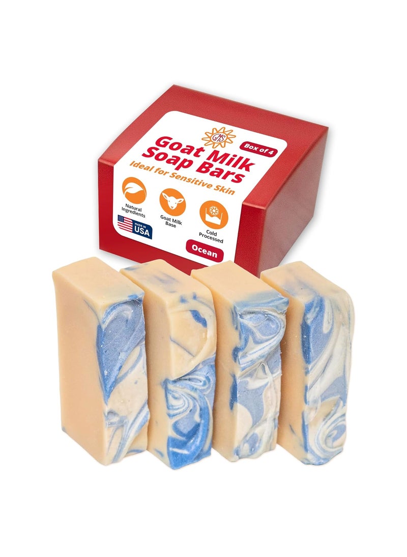 goat milk stuff Goat Milk Stuff Goat Milk Soap  OCEAN SOAP  Handmade AllNatural Goat Milk Soap Bars for Dry Skin Relief Body  Face Wash for Men and Women Bar Soap Box of 4 