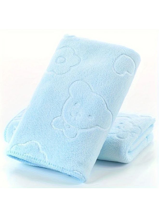 Blue Durable Solid Color Hand Towel Soft Quick Drying Absorbent Face Towel For Home Bathroom Daily Use - Image 5