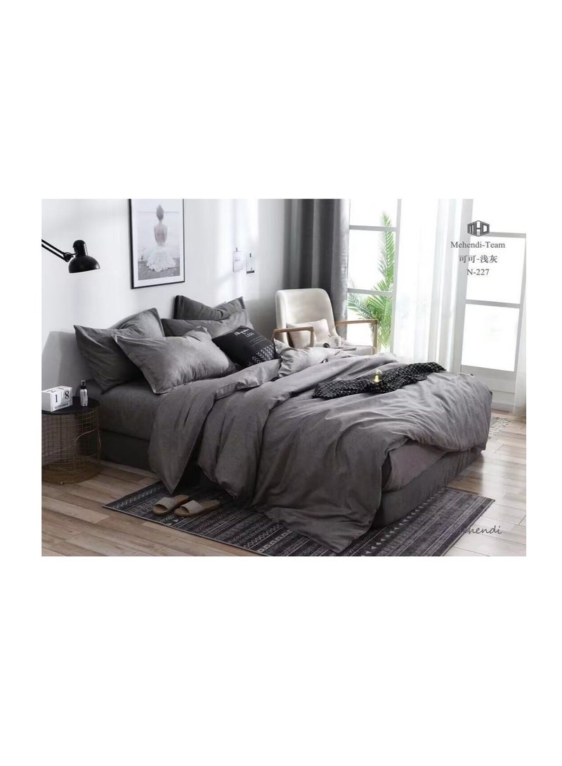 4pcs Soft & Breathable Cotton Single Comforter for All Seasons Duvet inserted bedding set 