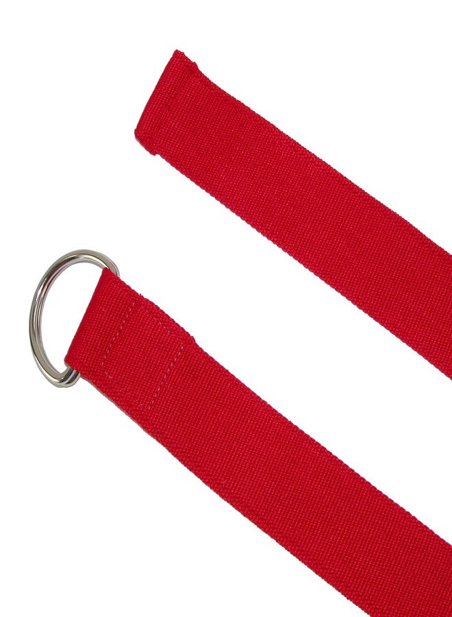 CTM Canvas Web Belt with D Ring Buckle, Black - Image 2