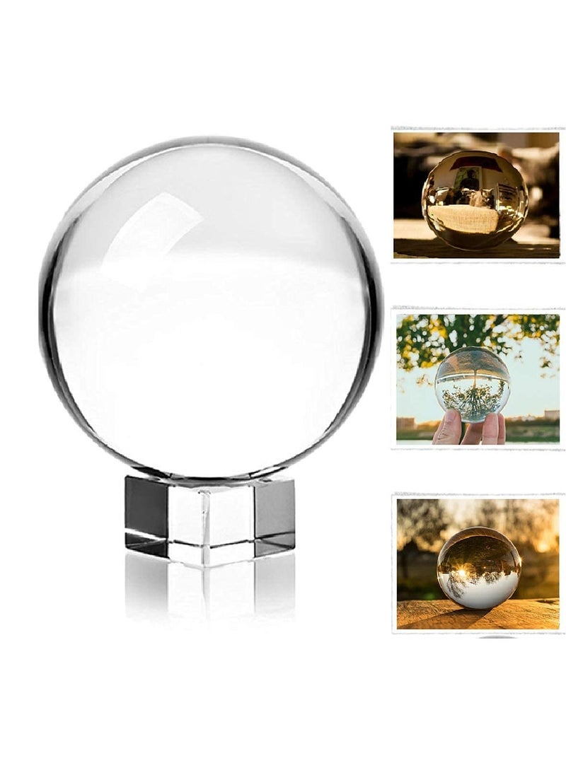 SYOSI Photograph Crystal Ball with Stand, Decorative and Photography Accessory,Gifts new Artificial Crystal Balls For Home Wedding Decoration Crystal Prop for Photography Decoration  - Image 1
