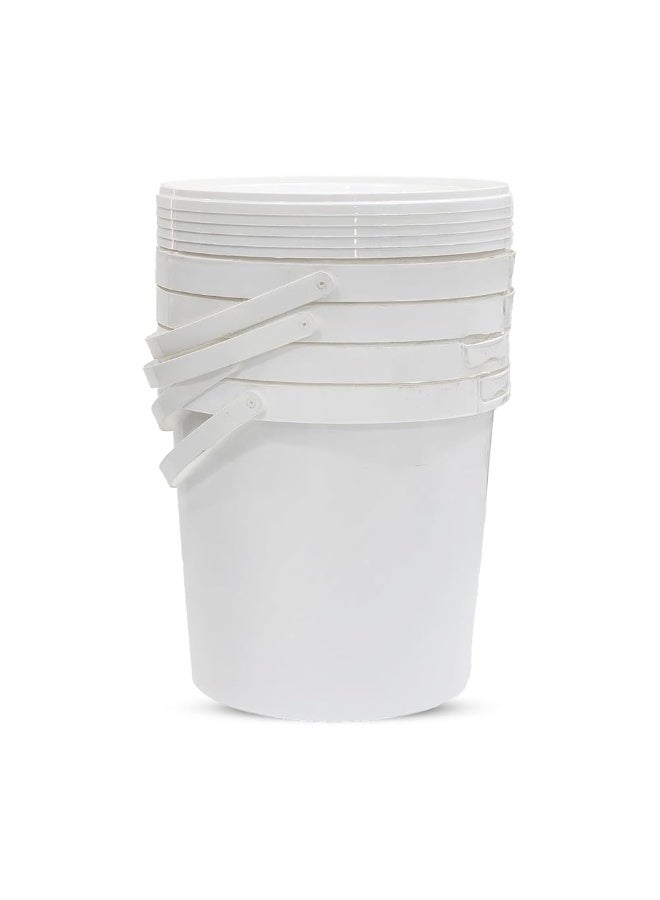 حزمة مثالية دلو برياني بلاستيك أبيض سعة 1 كجم – مجموعة من 5 حاويات طعام متينة للطلبات الخارجية والتخزين - Image 3
