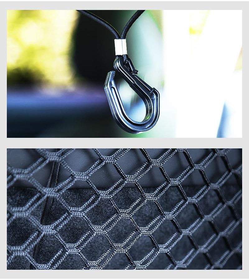 Dog Car Barrier Net For Mazda 3 II Sedan BL Elastic Dual Layer Luggage Safety Cargo Mesh Pet Divider Trunk Screen Barricade - Image 5