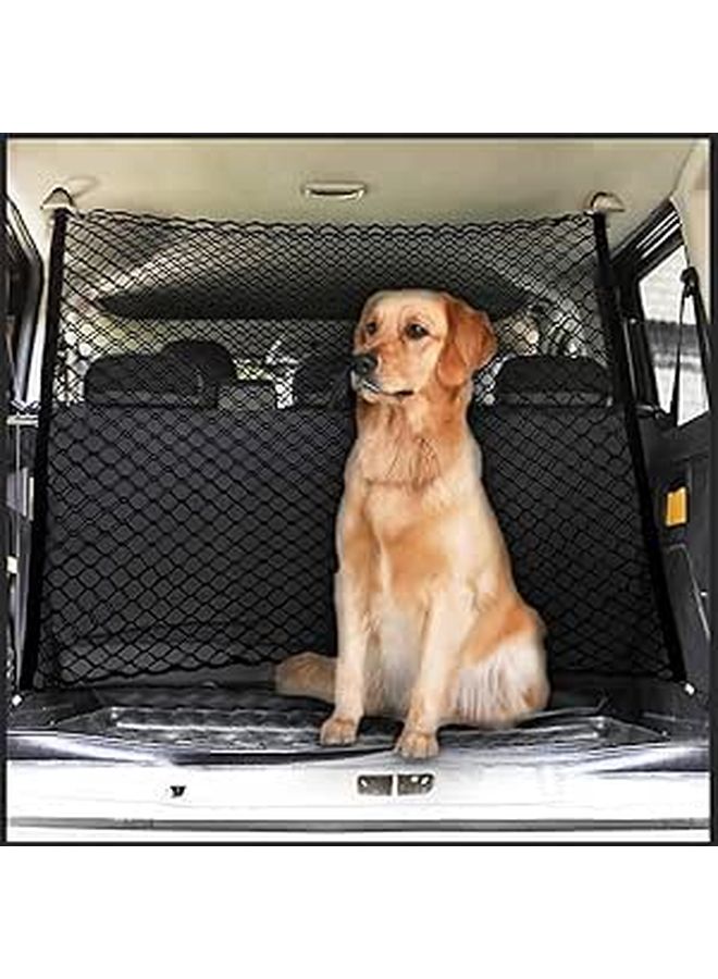 Dog Car Barrier Net For Mazda 3 II Sedan BL Elastic Dual Layer Luggage Safety Cargo Mesh Pet Divider Trunk Screen Barricade - Image 1