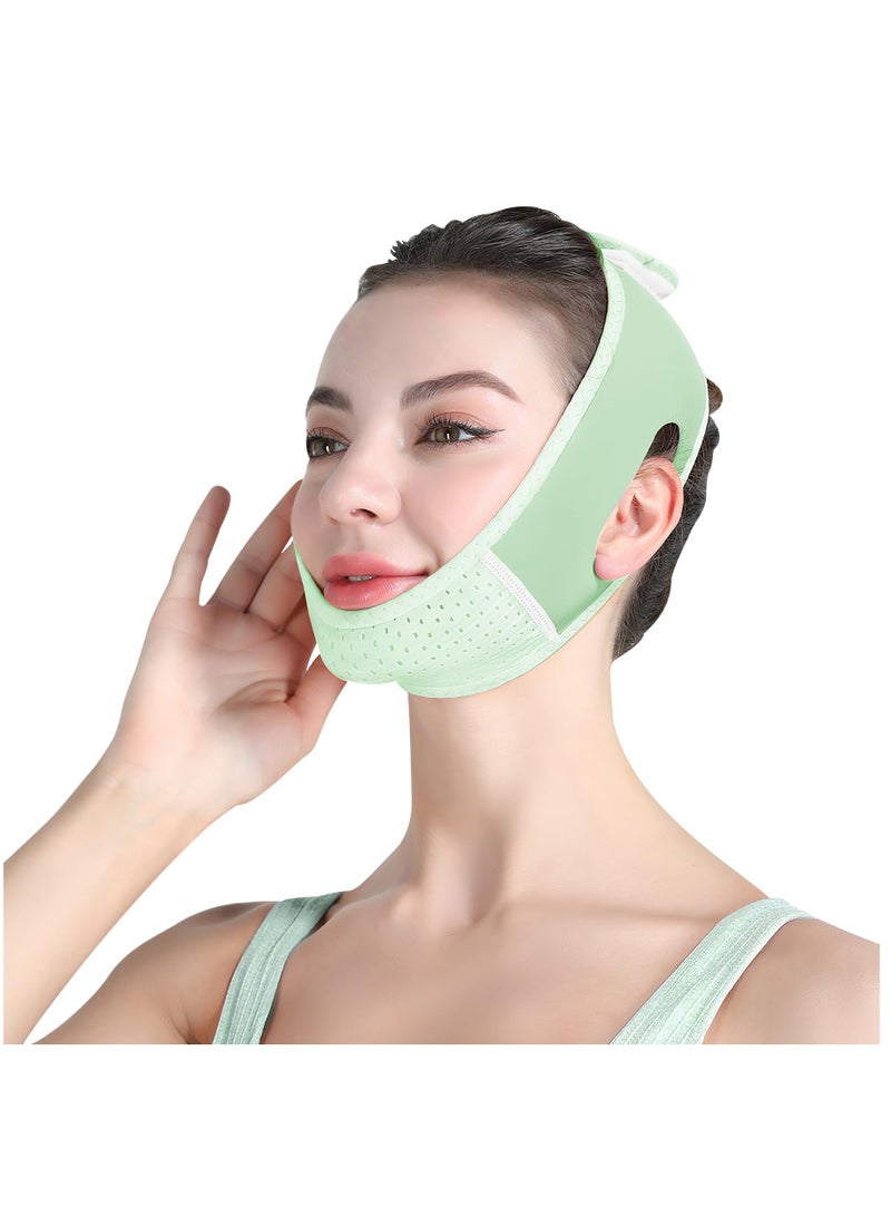 SOLARAE V-Shaped Face Lifting Belt with Breathable Vents, Comfortable Chin Up Bandage Strap for Facial Lifting and Shaping, Enhancing Your Facial Contours and Definition. - Image 1