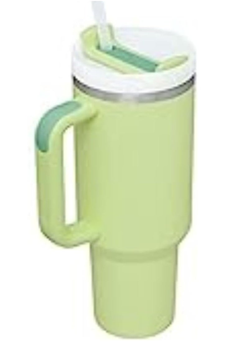 Stanley Quencher H2.0 FlowState Stainless Steel Vacuum Insulated Tumbler with Lid and Straw for Water, Iced Tea or Coffee,Citron,40oz/1180ml