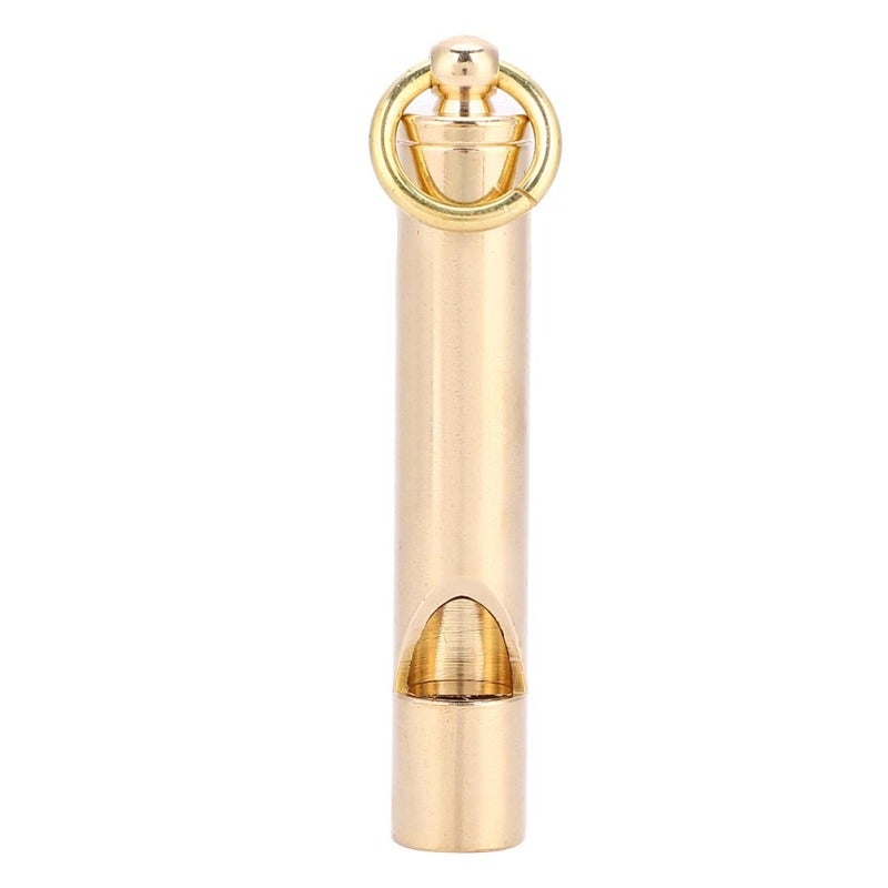 Outdoor Survival Tool: Brass Whistle With Copper Rings - Anti-Scratch Anti-Oxidation Portable Edc Keychain Pendant Bottle Opener for Outdoor Survival, Edc Collection Enthusiasts - Image 1