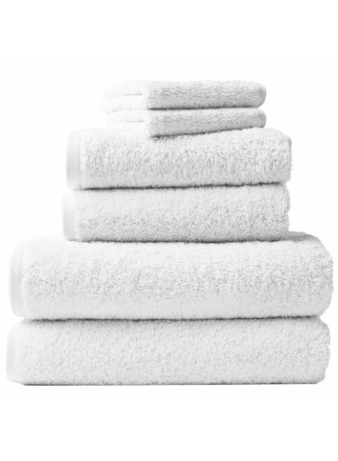 Coyuchi Cloud Loom Organic Towels, 6 Piece Set (Alpine White) - Image 1