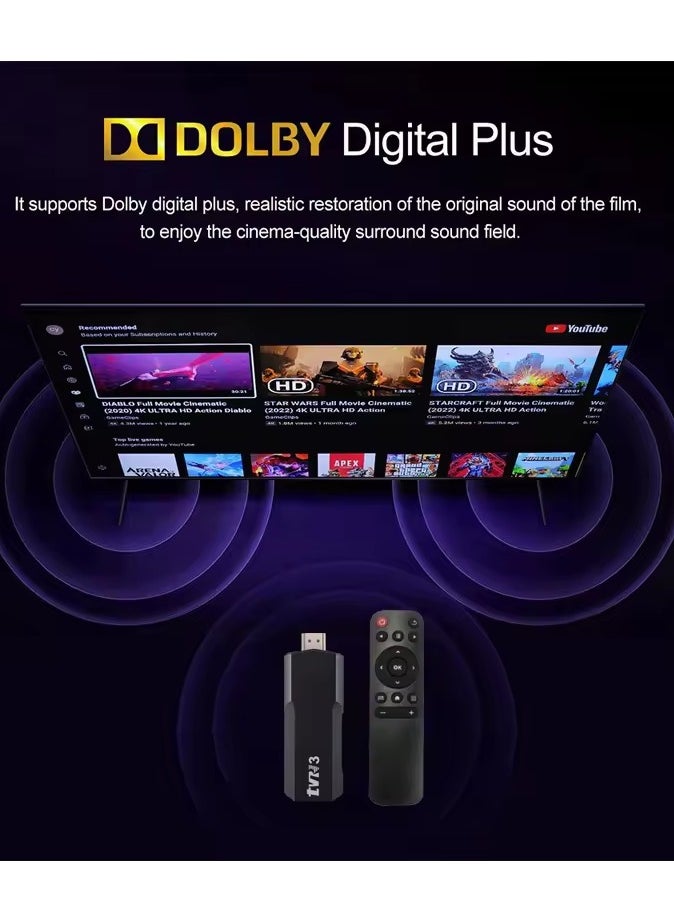 Generic - Android TV Stick 4K Ultra HD Streaming Device, TV Stick TV Box Android 4K with Remote Control - Image 1