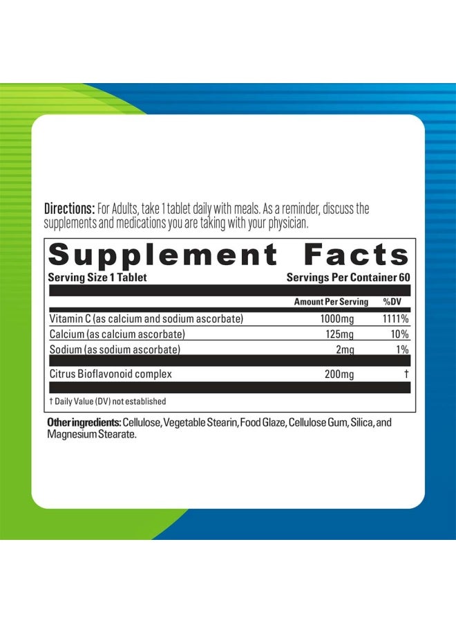 blueberry NATURALS Buffered Quick C 1000 Mg Tablets 60'S B0135 - Image 3