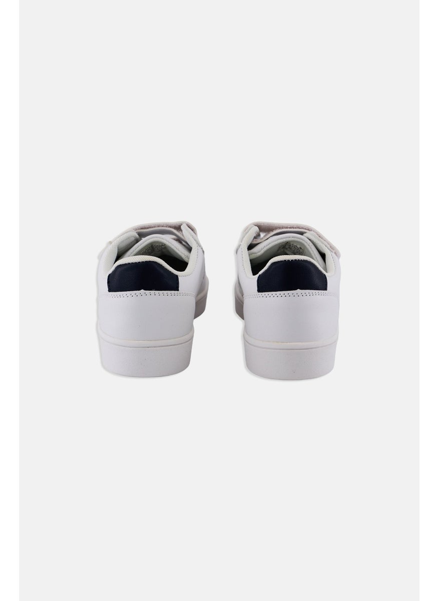 UNITED COLORS OF BENETTON Kids Boy Label LTX 2 Velcro Closure Casual Shoes, White  - Image 4