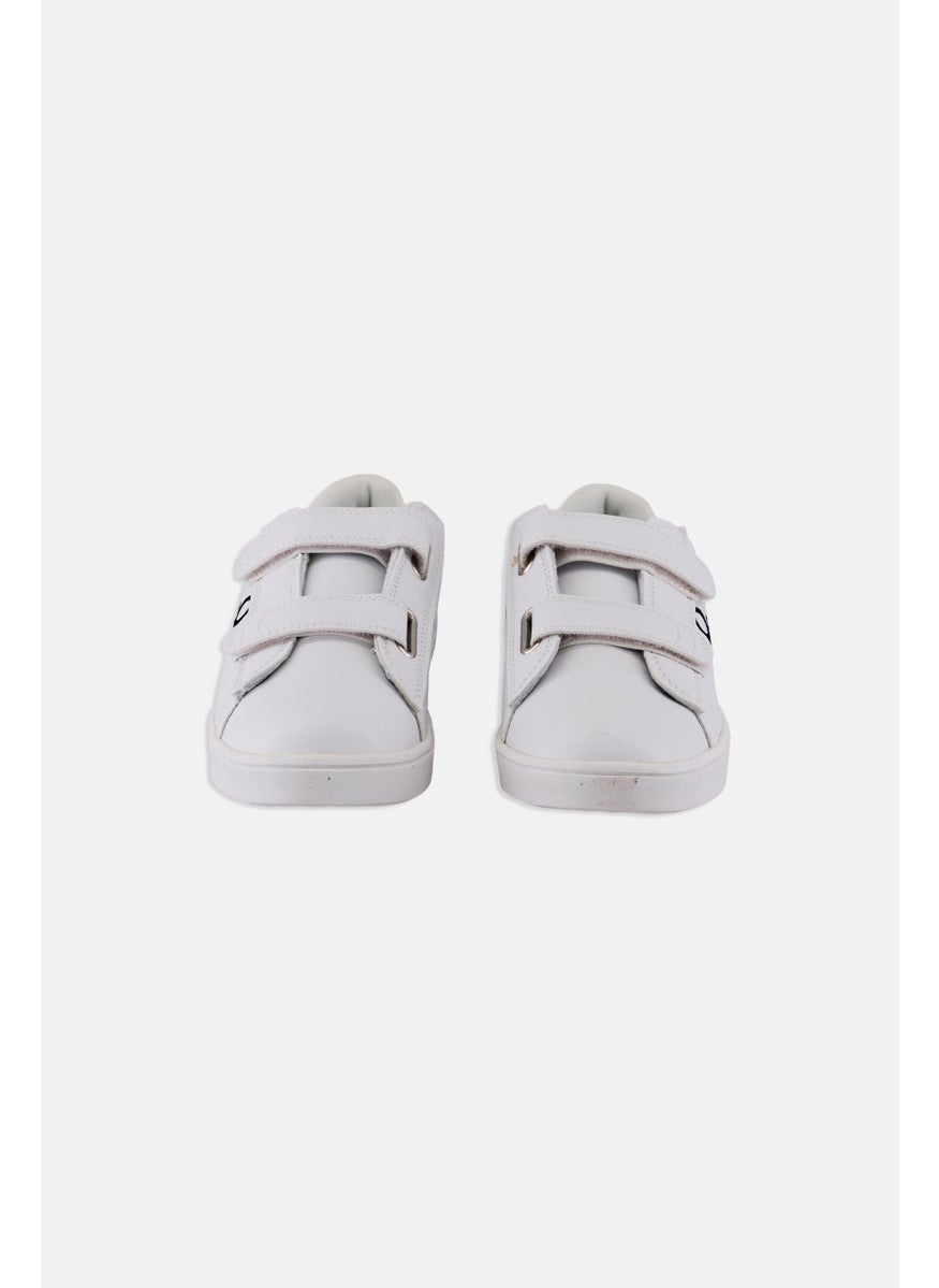 UNITED COLORS OF BENETTON Kids Boy Label LTX 2 Velcro Closure Casual Shoes, White  - Image 2