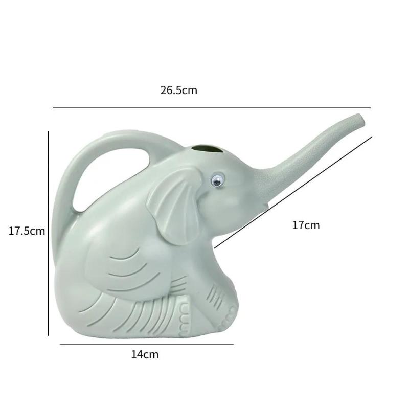 Watering Can Elephant Design Plastic Extended Nozzle - Smooth Soft Water Flow Garden Tool for Patio Balcony Decor - Image 4