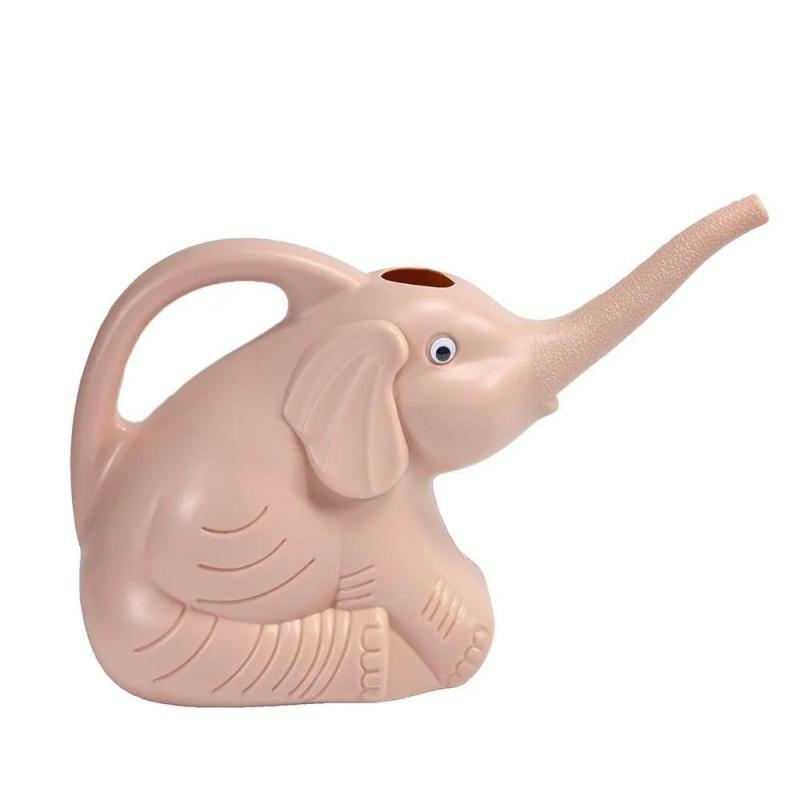 Watering Can Elephant Design Plastic Extended Nozzle - Smooth Soft Water Flow Garden Tool for Patio Balcony Decor - Image 1