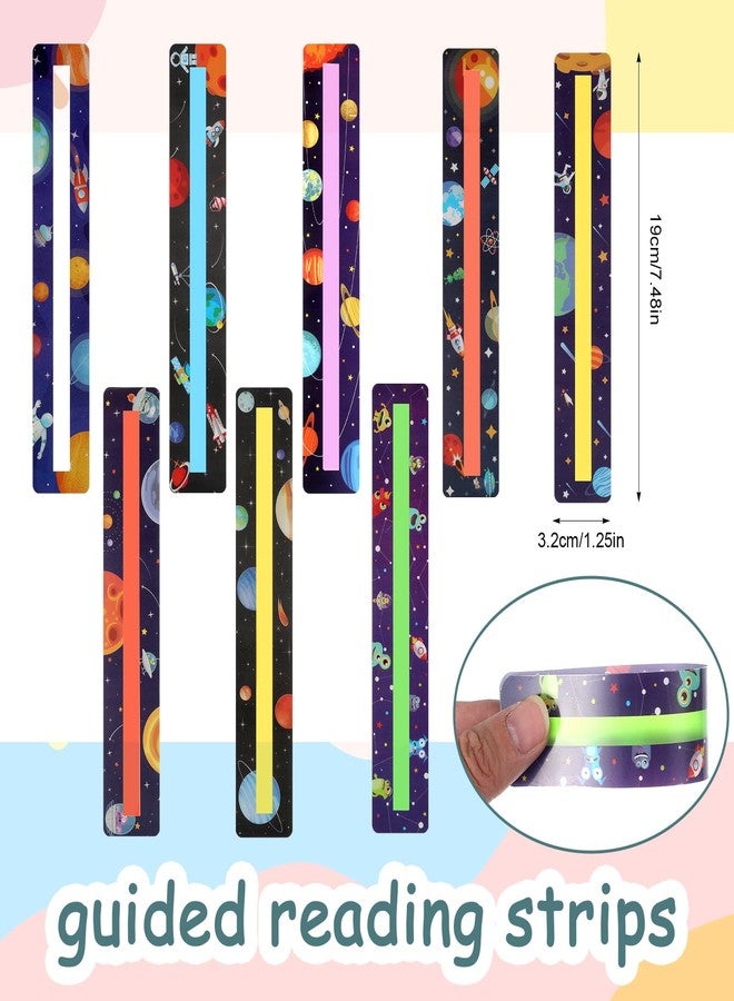 Ymapinc 8PCS Guided Reading Strips,Reading Trackers for Kids Dyslexia Tools Highlight Line Readers for Students,Teacher Education Supplies - Image 2