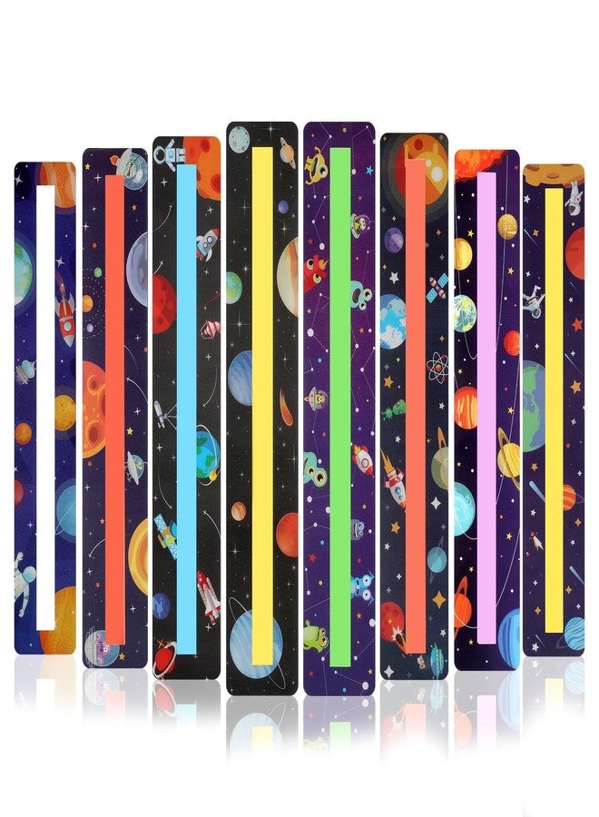 Ymapinc 8PCS Guided Reading Strips,Reading Trackers for Kids Dyslexia Tools Highlight Line Readers for Students,Teacher Education Supplies - Image 1