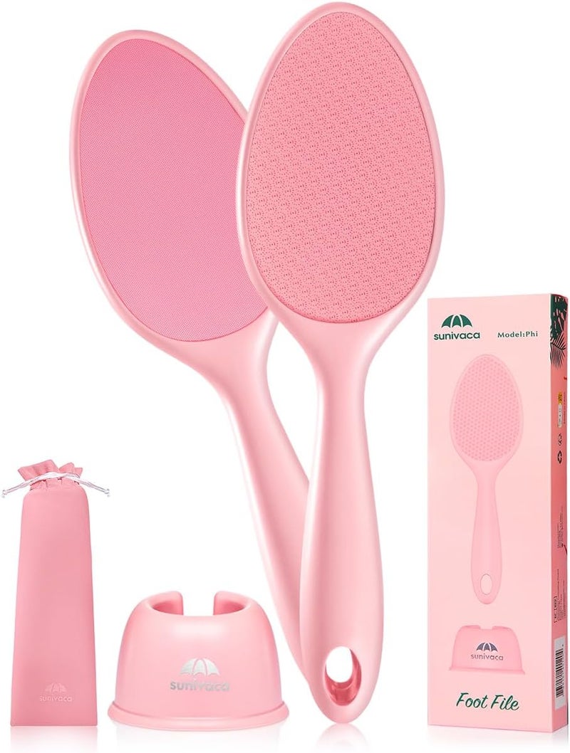 2Sided Glass Foot File Callus Remover Pink