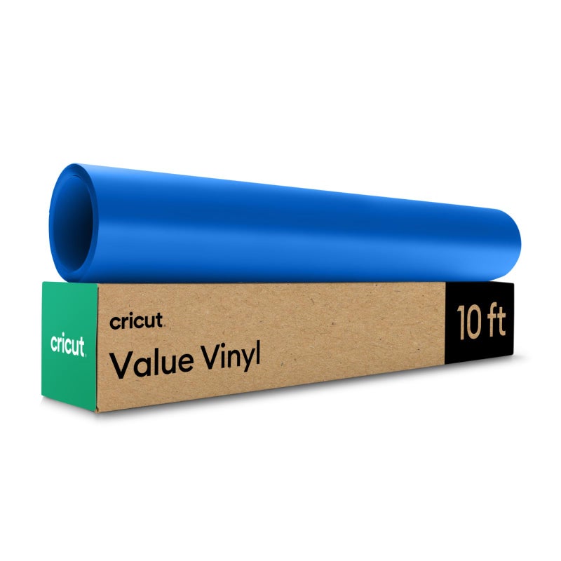 Cricut Value Permanent Vinyl, Matte Blue (12in x 10ft Roll) - Image 1