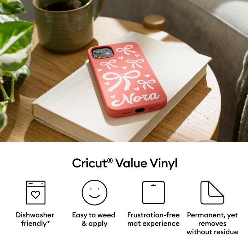 Cricut Value Permanent Vinyl, Matte Blue (12in x 10ft Roll) - Image 3