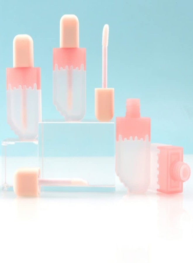 Lasenersm 4 Count Pink Ice Cream Shaped Lip Gloss Tubes, 5 ml Reusable Refillable Lip Gloss Containers - Image 3