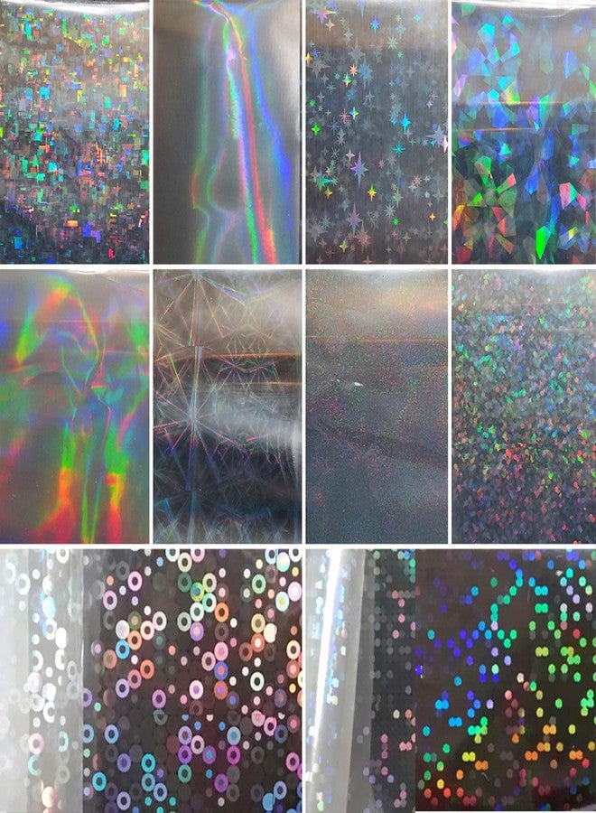 SILPECWEE 2 Boxes Aurora Nail Foil Clear Laser Glass Fragment Nail Transfer Foil for Long Acrylic Nails Starry Sky Holographic Nail Art Foil Stickers Manicure Design for DIY Nails Decoration - Image 3