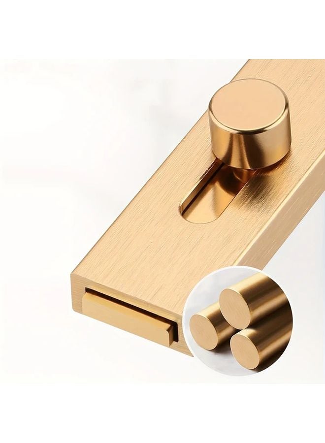 Golden Easy Install Aluminum Alloy Anti Theft Sliding Door Lock No Drilling Required 1pc - Image 3