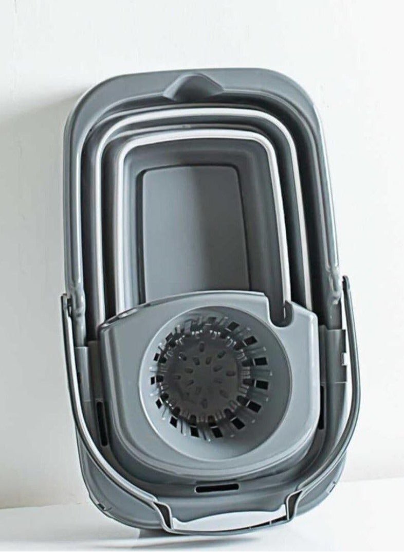 Magic collapsible silicone bucket, 20 liters. It has a straw. It can be used as a storage bucket without the juicer. It is easy to use. It has foldable legs for stability. - Image 2