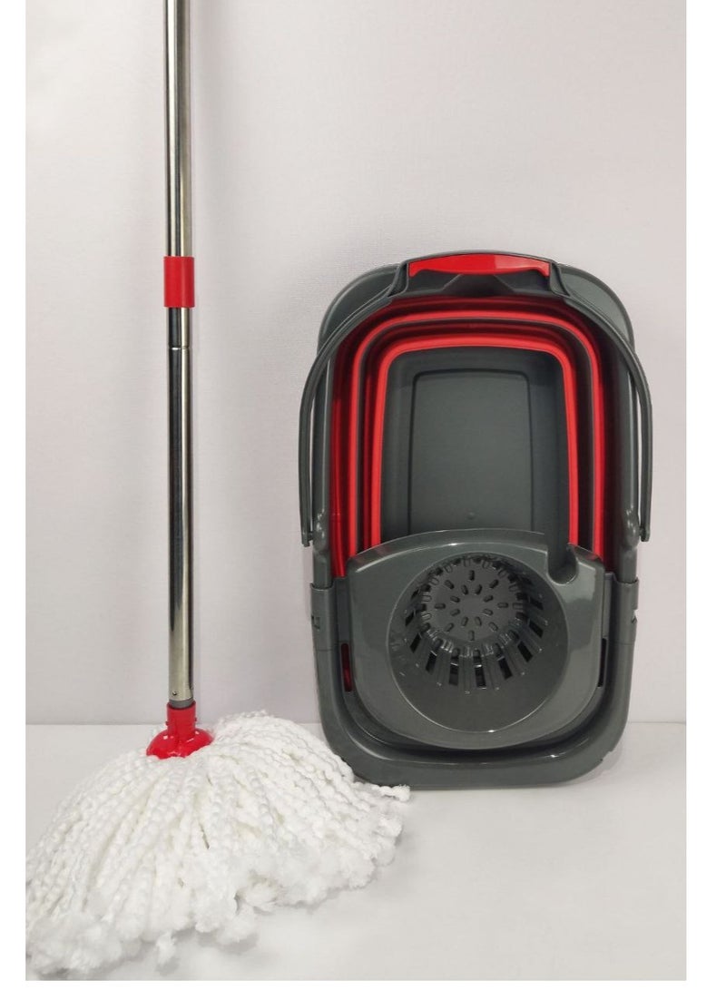 Magic collapsible silicone bucket, 20 liters. It has a straw. It can be used as a storage bucket without the juicer. It is easy to use. It has foldable legs for stability. - Image 3