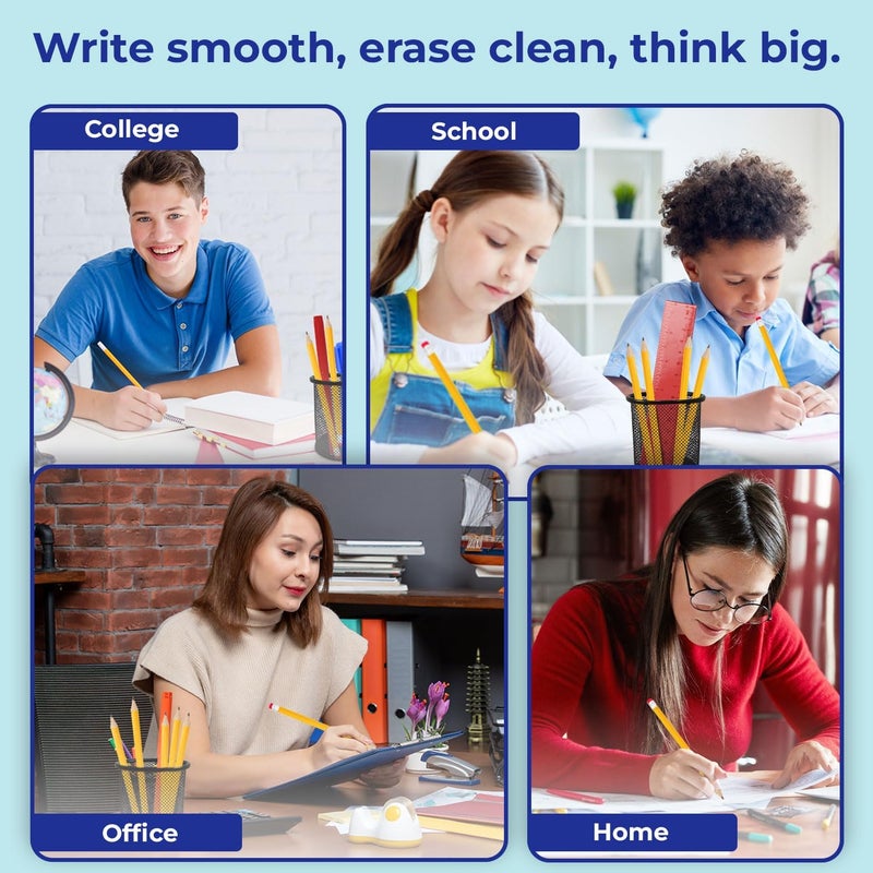 Rosmonde Pencils Bulk, 600 Pack, Pre Sharpened #2, Bulk Yellow Pencils, Easy Hold Grip With Earsers On Top, #2 HB Sharpened, Bulk Supplies for School Districts Classrooms & Colleges - Image 4