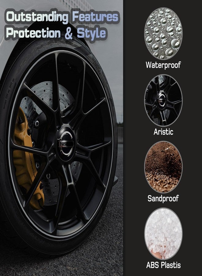 haizusai 5-Pack 54mm/2.12" Wheel Center Caps Compatible with Altima Rogue Murano Frontier Sentra - Black ABS Wheel Hub Center Caps with Pry Tools - Image 5
