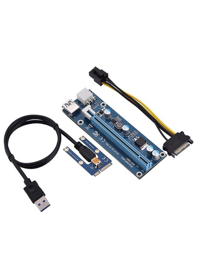 Richer-R Pci-e Express Extender,Mini PCI-E to PCI Express16x Extender Riser Adapter with SATA Power Cord for Video Card Mining - Image 1