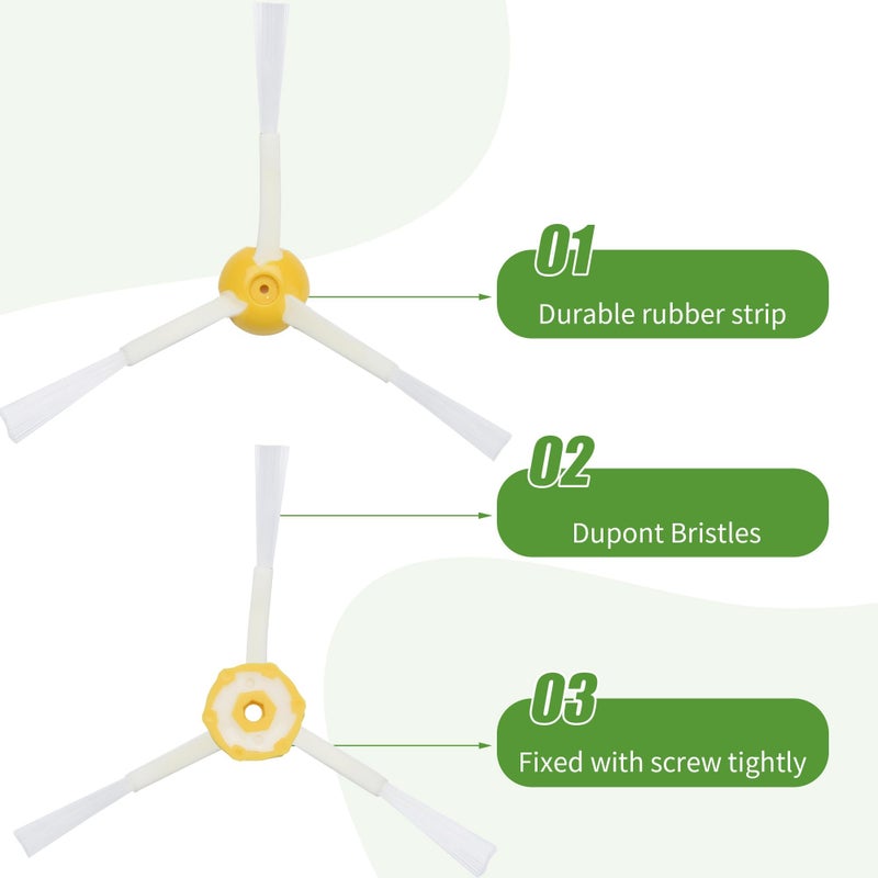 LOVECO طقم ملحقات بديلة من LOVECO متوافق مع سلسلة iRobot Roomba 800 850 860 861 864 866 870 871 880 890 891 900 960 961 980 981 985، 10 فلتر، 10 فرشاة جانبية، 2 مستخرج حطام خالي من التشابك - Image 5