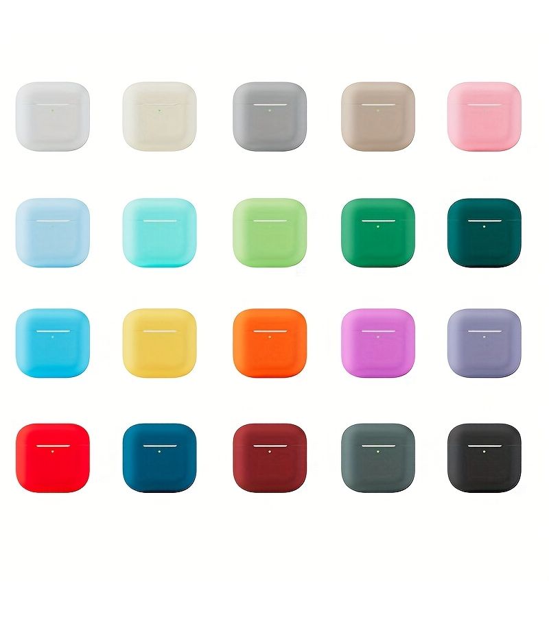 Compatible With Apple AirPods 4 Split Design Case Minimalist Solid Light Blue Color - Image 4