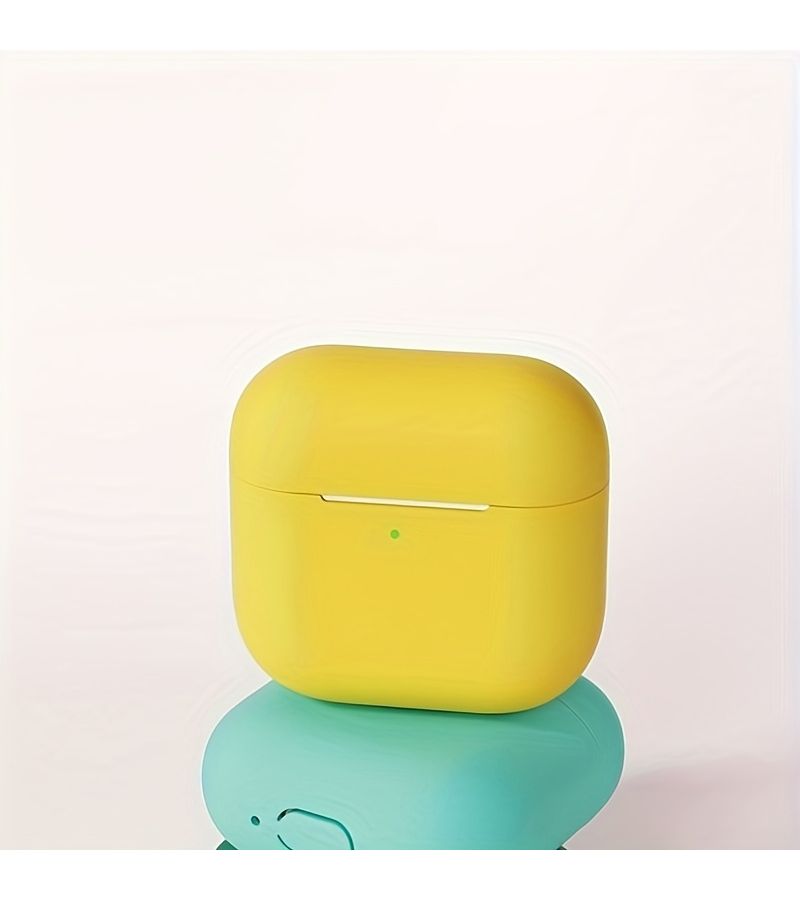 Compatible With Apple AirPods 4 Split Design Case Minimalist Solid Light Blue Color - Image 3