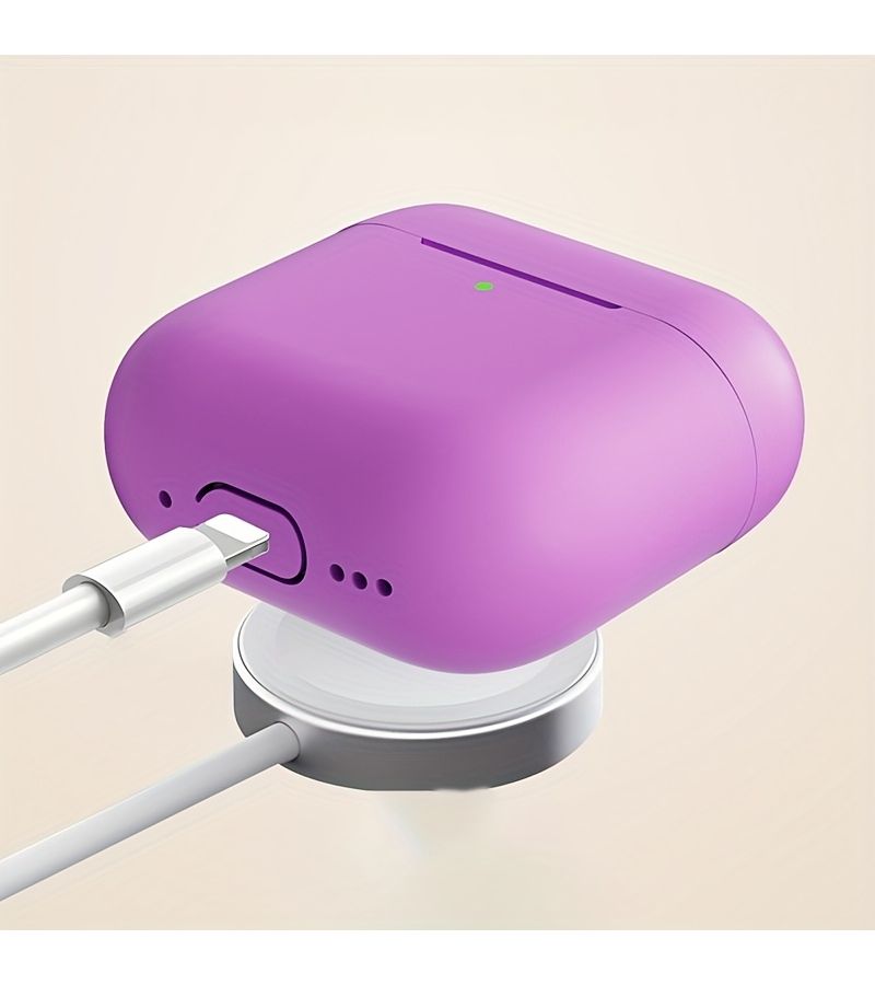Compatible With Apple AirPods 4 Split Design Case Minimalist Solid Light Blue Color - Image 5