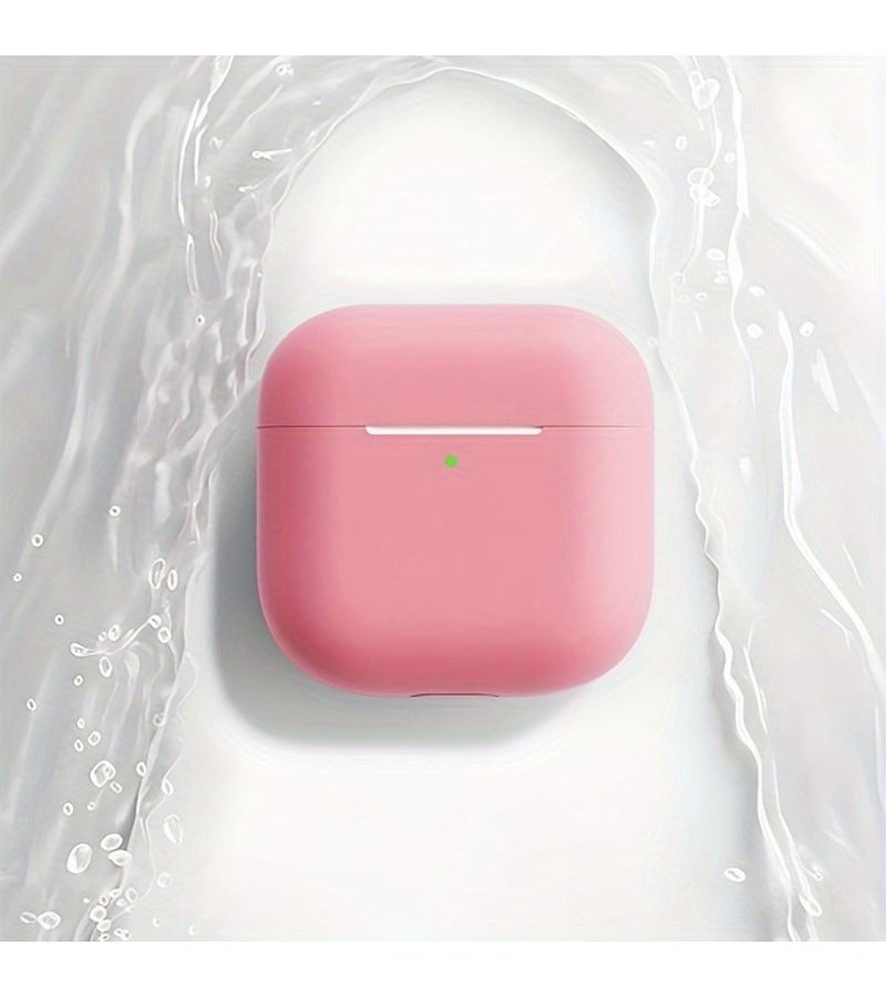 Compatible With Apple AirPods 4 Split Design Case Minimalist Solid Light Blue Color - Image 1