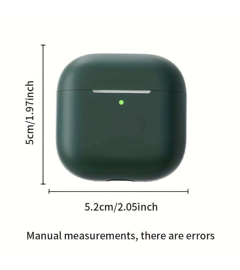 Compatible With Apple AirPods 4 Split Design Case Minimalist Solid Light Blue Color - Image 2