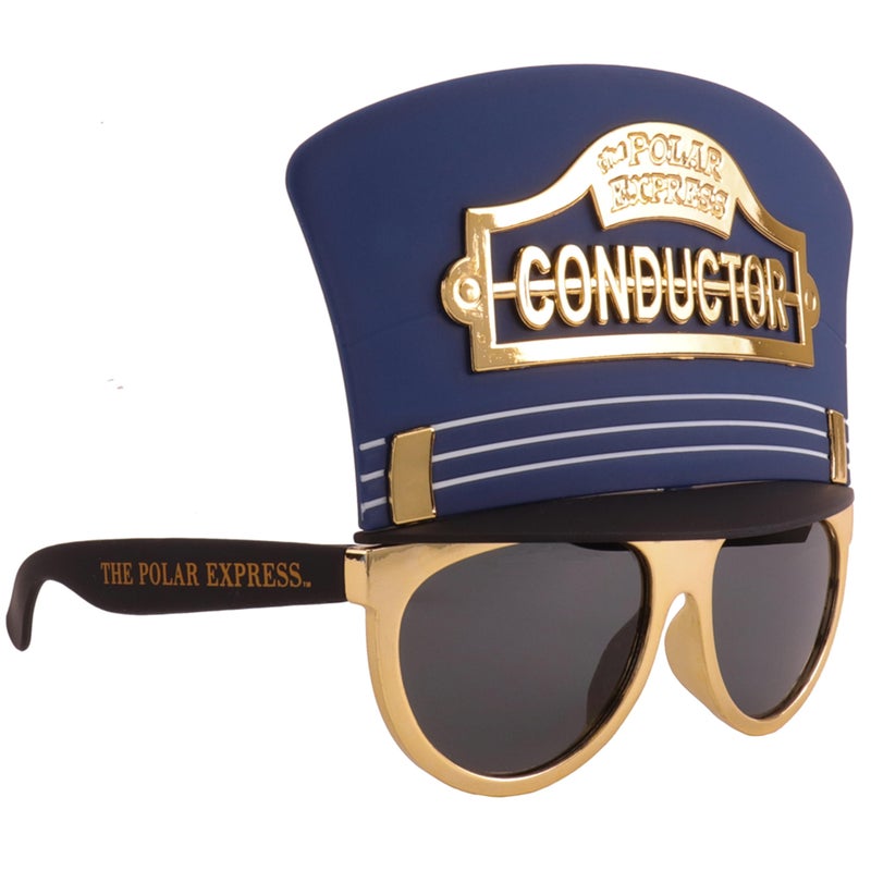 Sun-Staches SunStaches Licensed Polar Express Train Conductor Hat Costume Sunglasses UV400 Protected Lenses One Size Fits Most - Image 3