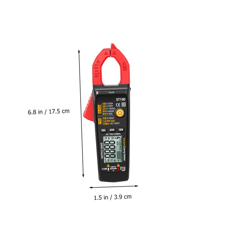 Digital Clamp Meter 6000 Counts Auto Range Clamp On Multimeter AC Current Tester - Image 3