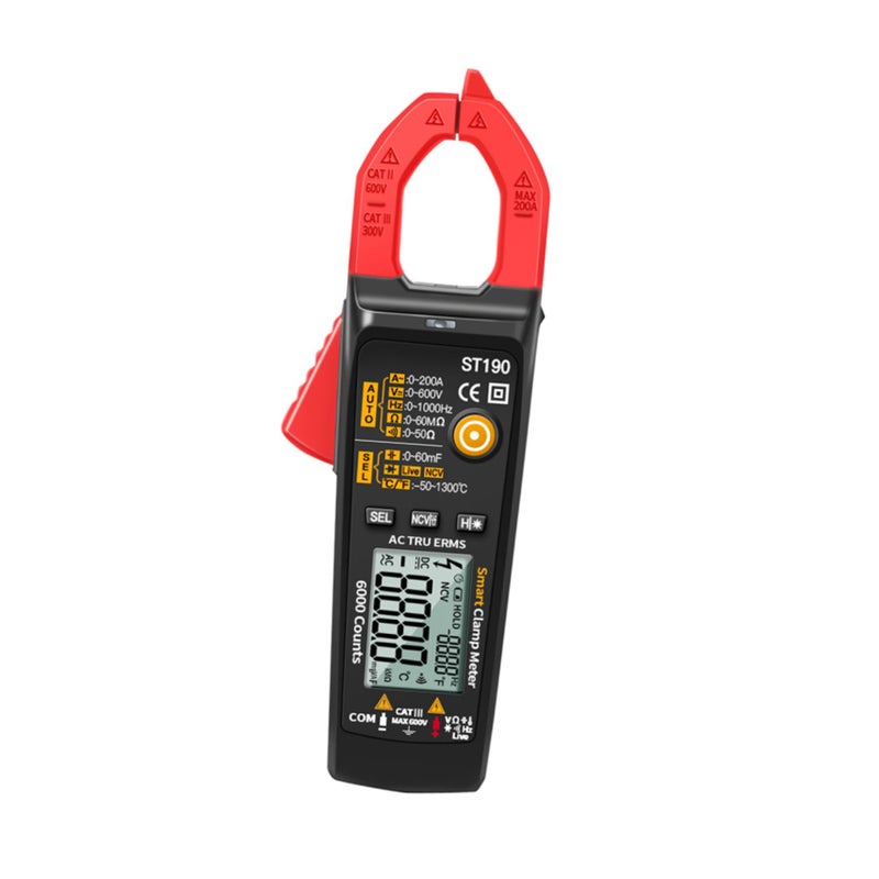 Digital Clamp Meter 6000 Counts Auto Range Clamp On Multimeter AC Current Tester - Image 2