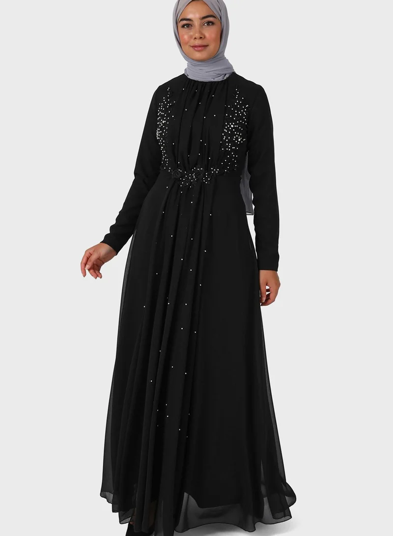 Tavin by Modanisa Embellished Flared Dress