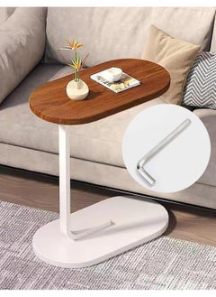 Side Table Small Bedside Table Mini Skinny Bedside Table End Table, Space Saving Height 27.6 inches (70 cm) C-Shaped Coffee Table, Side Sofa Snack Table for Sofa Reclining Furniture