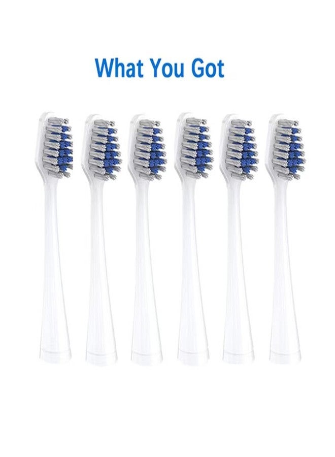 Carepik Replacement Toothbrush Heads Compatible with Waterpik Complete Care 5.0/9.0 (CC-01/WP-861), STRB-8WW,(6 Count, White) - Image 5
