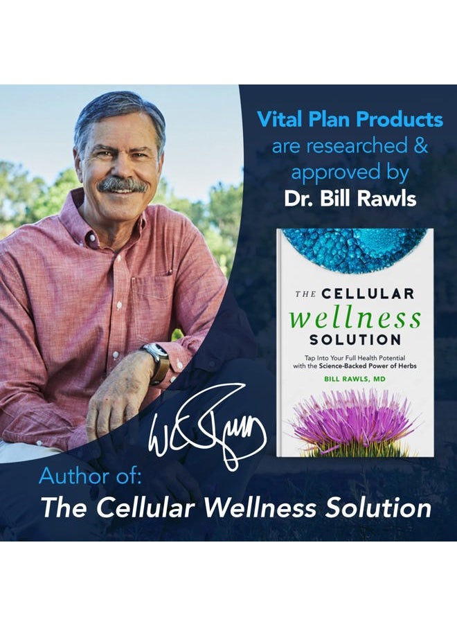 Vital Plan - HPA Balance Adrenal Supplement by Dr. Bill Rawls - Adrenal, Mood & Hormone Support for Women & Men w/Sensoril® Ashwagandha, Relora & L-Theanine - Image 1